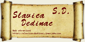Slavica Dedinac vizit kartica